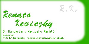 renato keviczky business card